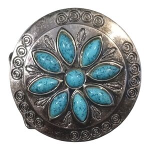 Silver With 9 Turquoise